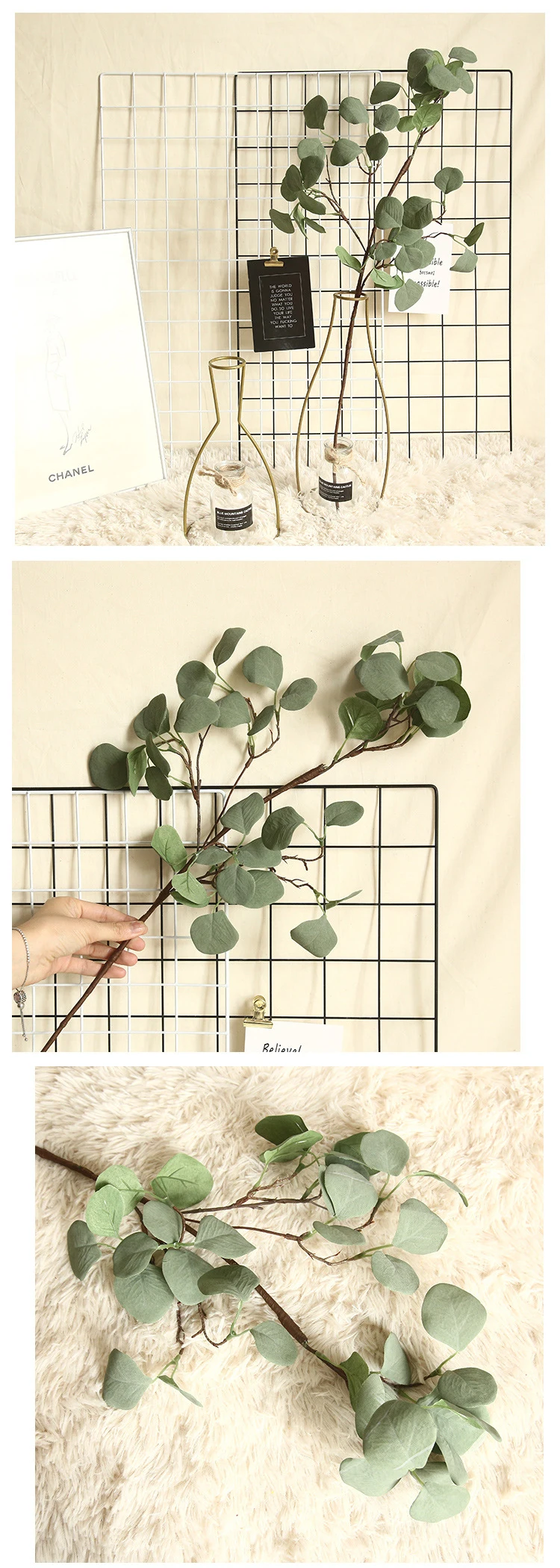 JAROWN Ginkgo Biloba Leaf Apple Leaf Artificial Leaves Simulation Flower Home Decoration Wedding Plant Fake Flower (4)