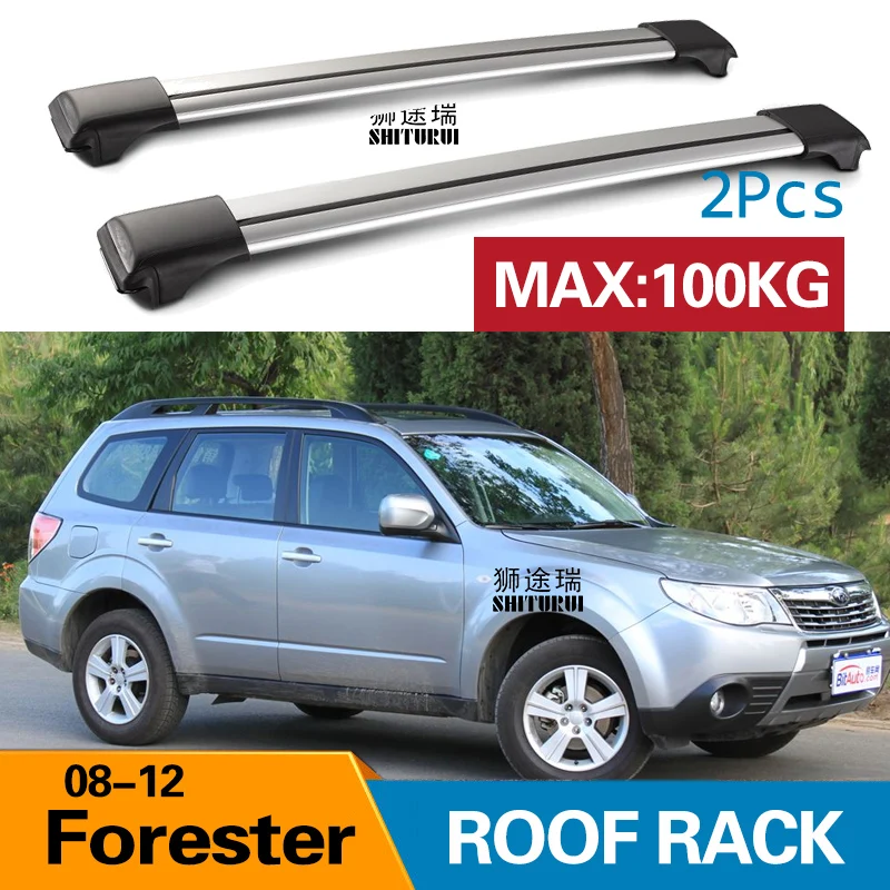 2Pcs Roof bars For SUBARU Forester 2008 2012 2008 2012Aluminum Alloy
