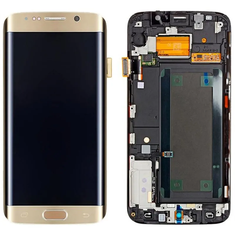 5 7 &quotSuper Amoled ЖК-дисплей Дисплей для Samsung S6 Edge Plus с рамкой сменный сенсорный экран