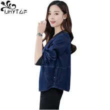 Uhytgfджинсовая куртка женская короткая женская куртка Весенняя Новинка плюс размер пальто и куртки женская джинсовая куртка Женская casacas para mujer530