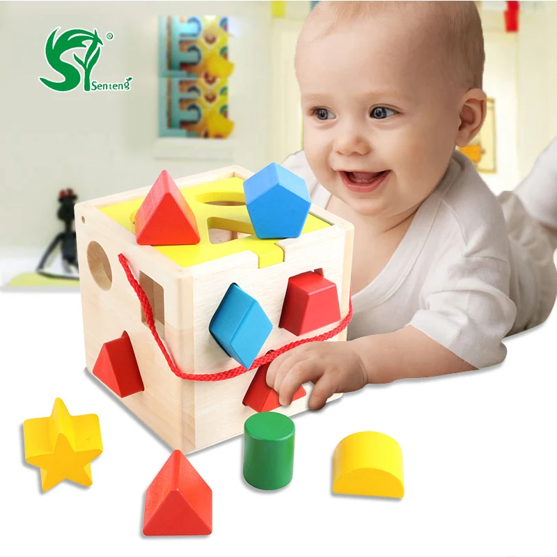 Wooden toys for children Shape Sorting Cube Matching Baby Educational Kids Toys Birthday Gift