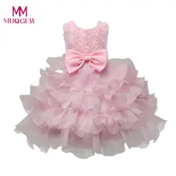 Для девочек; розовое платье принцессы с бантом вечернее платье Одежда для девочек цветок на день рождения и свадьбу подружки невесты