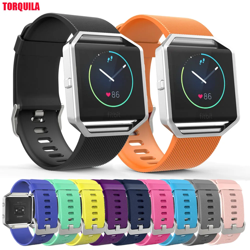 

TORQUILA Soft Silicone Strap for Fitbit Blaze Smart Fitness Watch Adjustable Breathable Replacement Light Weight Sport Band