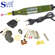 Slite Мини электрическая гравировальная Ручка DIY гравер переменная скорость дрель шлифовальный станок для дерева Dremel аксессуары заточка ножей