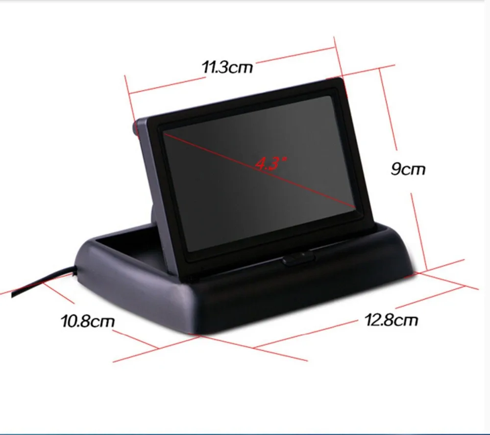 Reverse Backup Parking Sensor with Rear View Camera + Car Monitor 5357