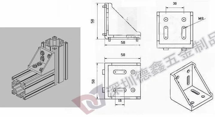 CNC DIY 6060 Угловой Монтаж 60x60 домашние декоративные угловые кронштейны алюминиевый профиль аксессуары разъем ластовица пластина