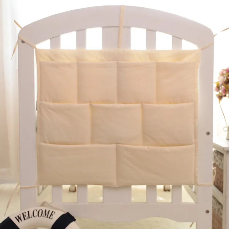 Rooms Nursery Hanging Storage Bag Cartoon Baby Cot Bed Crib Organizer Toy Diaper Pocket for Newborn