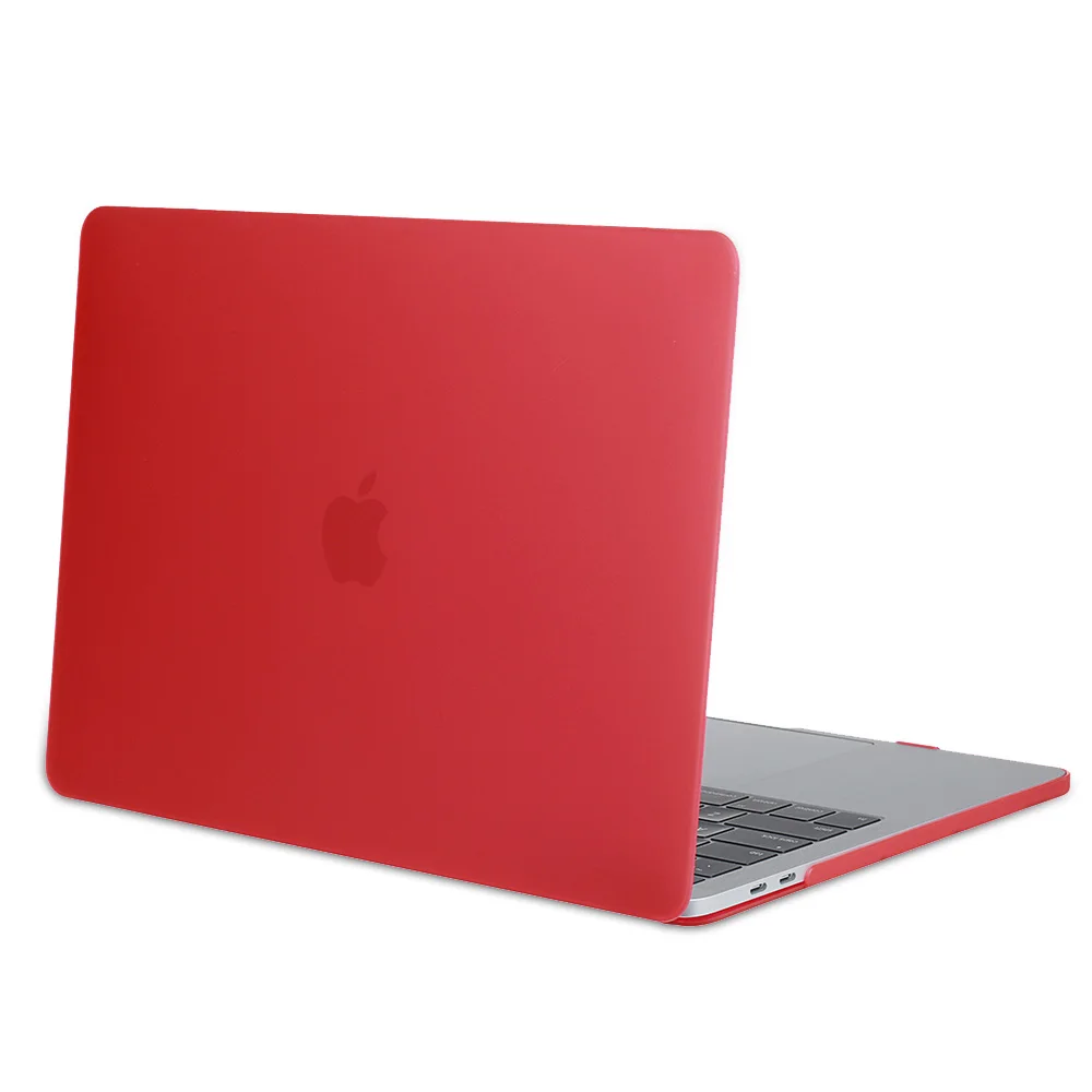 Матовый чехол для ноутбука Redlai для MacBook Air Pro retina 11 12 13 15 New Pro 13 15 16 A2141 Сенсорная панель+ крышка клавиатуры+ защита экрана - Цвет: Красный