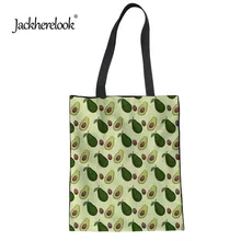 Jackhereook 3D Мода авокадо дизайн школьные сумки для девочек сумки для шоппинга многоразовые льняные сумки-мессенджеры для женщин сумки для покупок