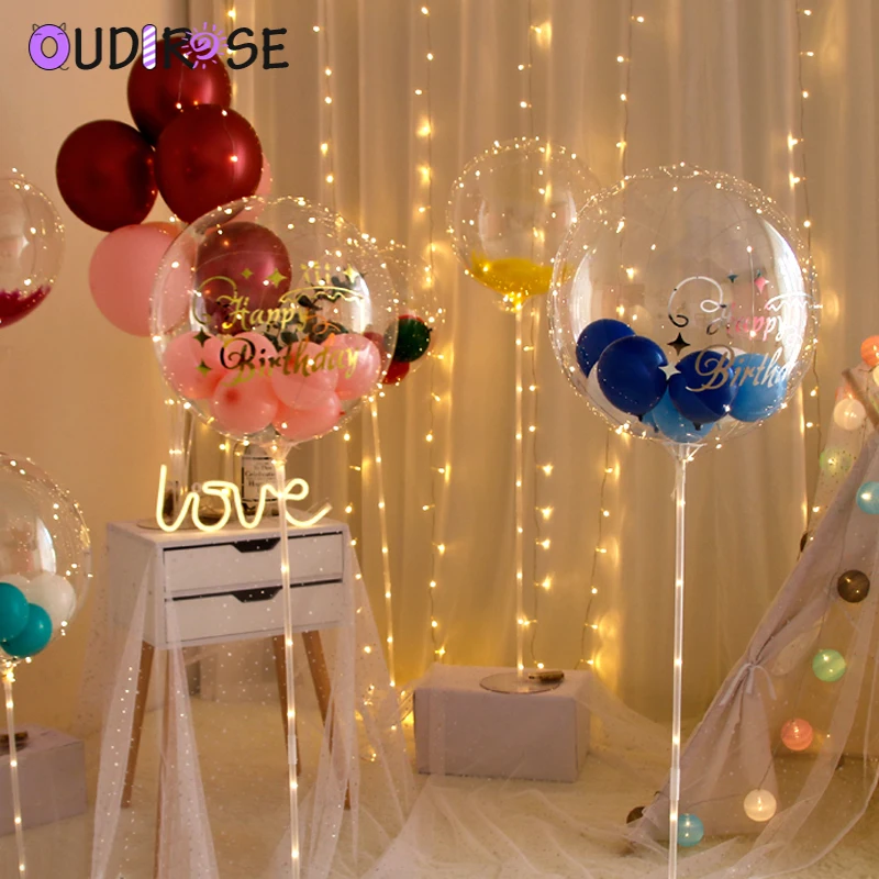 OUDIROSE 9 шт./компл. 20 дюймов латексный прозрачный шар гелиевый надувной для свадьбы