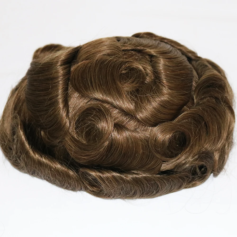 Эвершелковистые натуральные человеческие волосы для кожи с моноблочными волосами парик с верхним закрытием парик индийские волосы remy для мужчин парик для мужчин