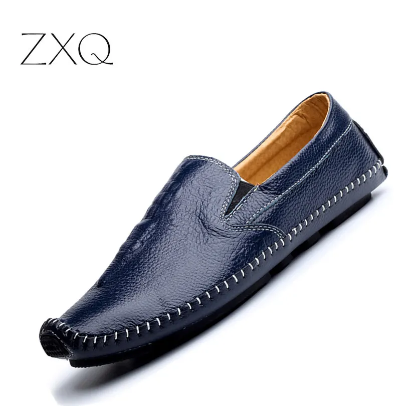 summer style font b men s b font loafers crocodile pattern man s flats Male driving