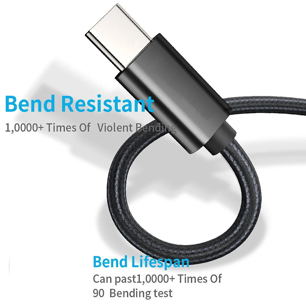 USB Type C Cable 3A Fast Charging Data Cord Charger For Samsung S10 5G S9 S8 A50 Motorola Z4 G7 One Vision Power Oppo K3 Reno Z