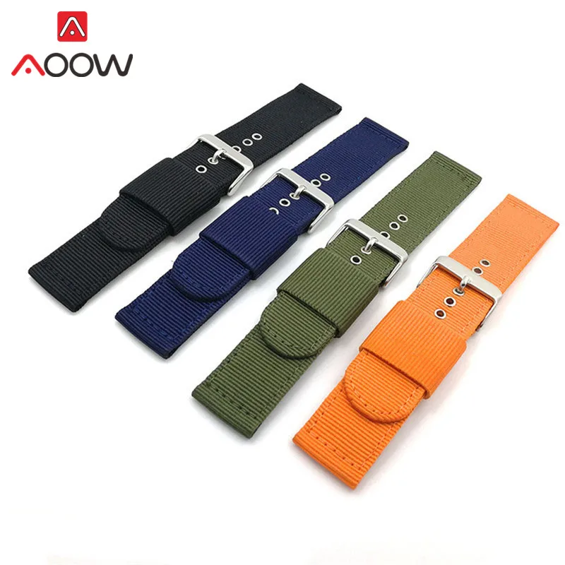 

Nylon Woven Watchband Sport Strap 20mm 22mm 24mm Universal Stainless Steel Buckle Replacement Bracelet Band Accessories S2 S3