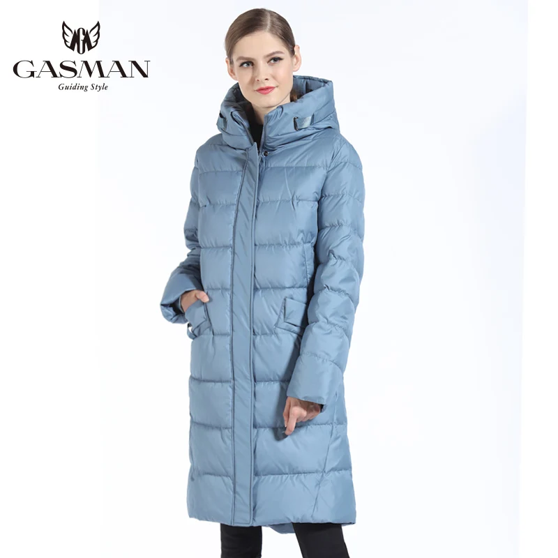 GASMAN 2019 Модный Пуховик Длинный Зимний Женский С Капюшоном Теплая Женская Куртка