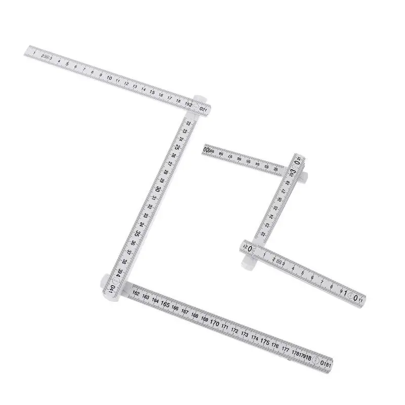

1M 2M 10-parts Folding Carpenters Ruler Lightweight Compact Measuring Stick Slide Fold Up for Woodworking