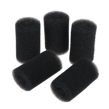 

5 Pcs Sponge Aquarium Filter Protector Cover For Fish Tank Inlet Pond Black Foam