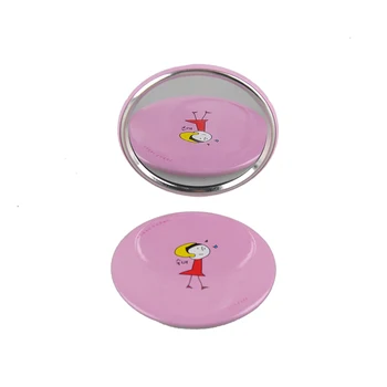 

20Pcs Korea Pocket Mirror Makeup Fold Round Crystal Compact Mirror Portable Cute Cartoon For Personalized Wedding Gift Free Ship