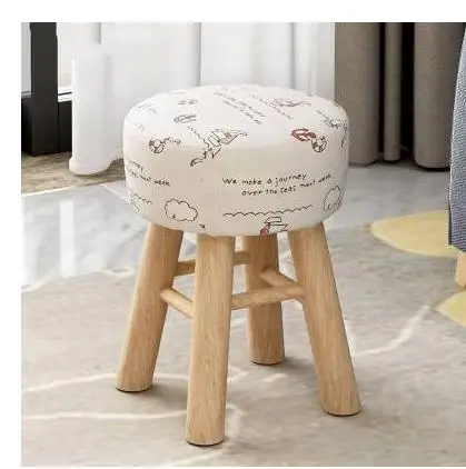 style 15 Американский твердый деревянный туалетный стул Европейский стул для макияжа guzheng скамейка маленькая скамейка обувь низкий стул - Цвет: style 15