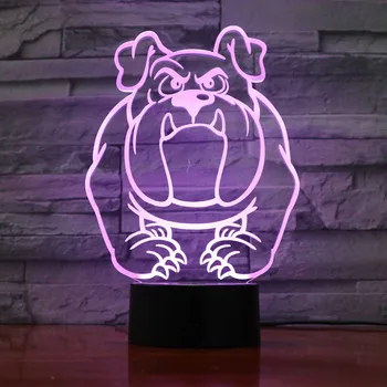 

Dog 3D Night Light Cartoon LED Desk Table Lamp engraved acrylic gifts lampara Optical Illusion projection Lampade Touch Switches