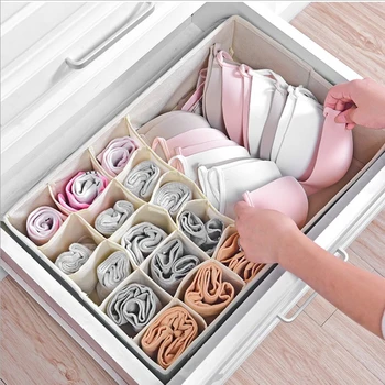 

Cotton and linen storage box finishing storage box tie socks shorts bra underwear separate drawer cabinet storage bag box