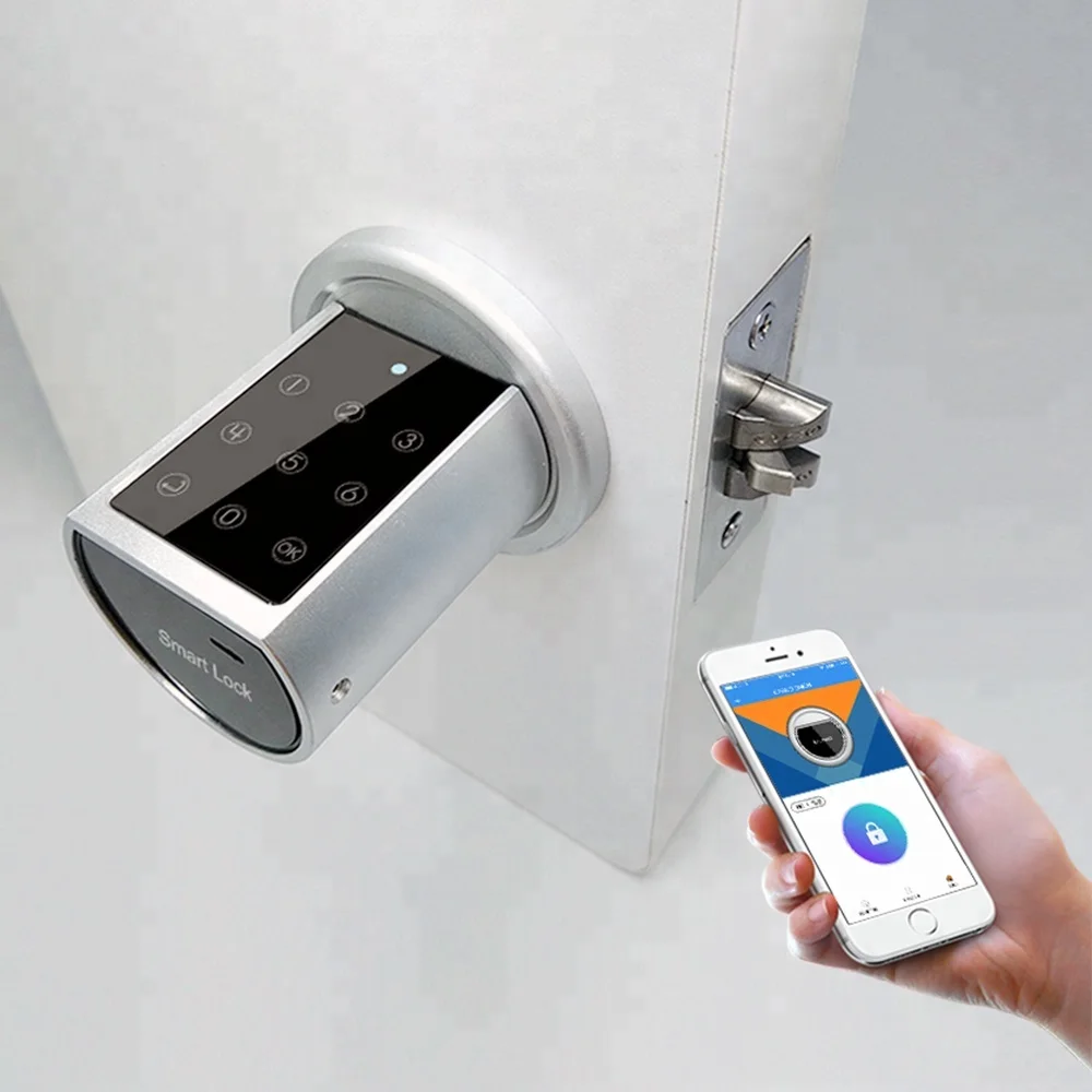 Electronic punch card swipe keypad door lock electronic swipe card