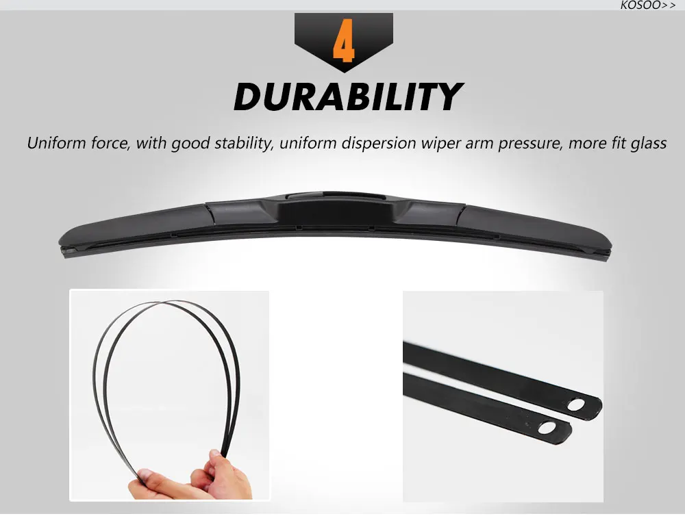 KOSOO Wiper Blade Universal U J Hook 14