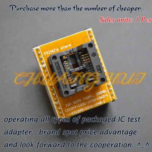 

CX1044 CX1032 CX1050 CX1062-1 adapter module can be used after modification SOP8 to DIP8 adapter Pitch=1.27mm width=5.4/7.9mm