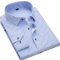 Для мужчин весна Лидер продаж повседневное печатных однобортный рубашки для мальчиков Camisa, Slim Fit Чистый хлопок Оксфорд дышащая рубашк