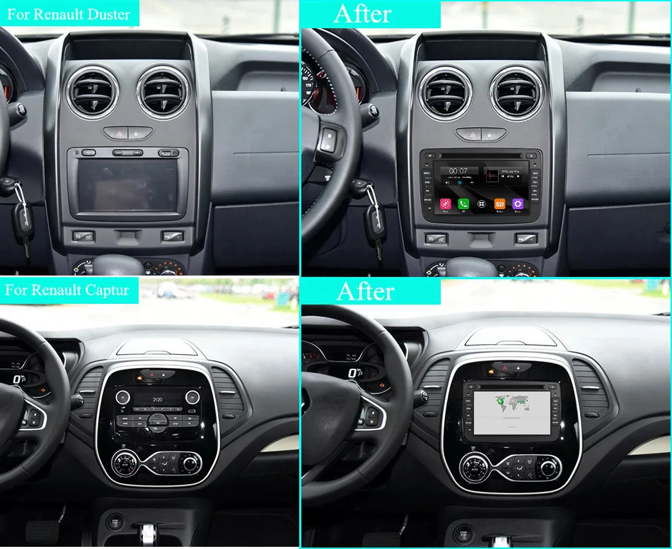 Сенсорный автомобильный dvd-плеер с экраном радио аудио для DUSTER Captur Lada Xray 2 Logan 2 gps Navi BT RDS карта MIC RDS