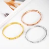 Rose Gold Bracelet women's bracelets Crystal bangles for women Bohemian Stainless steel Fashion Jewelry love Valentines day Gift ► Photo 2/6
