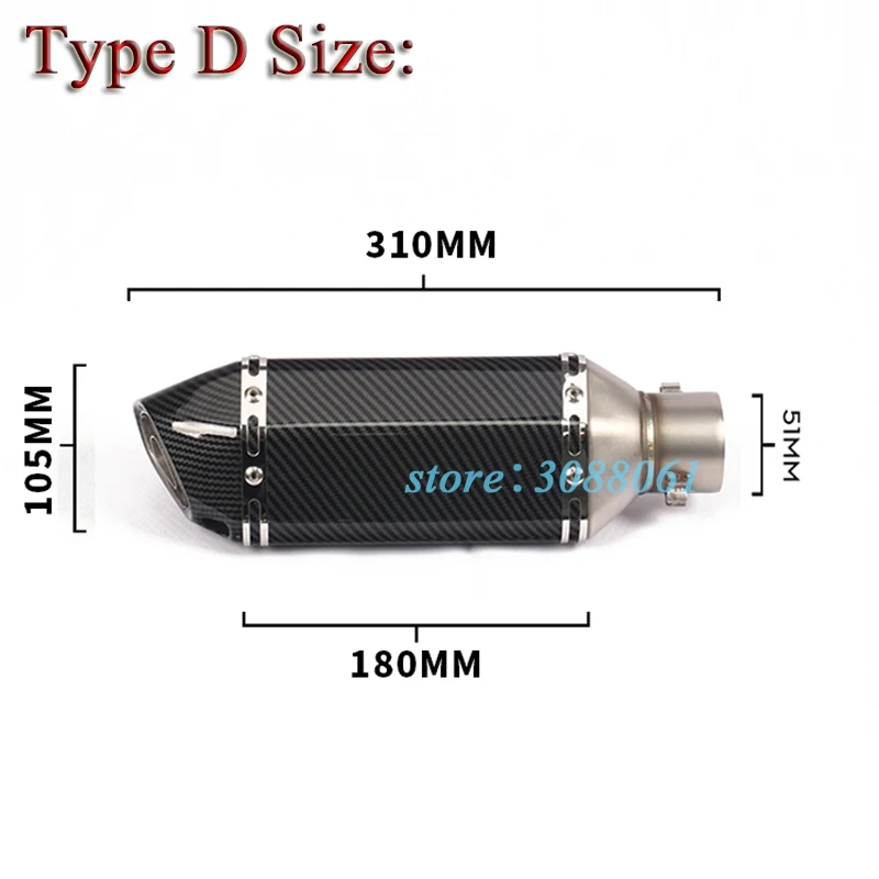570 мм 470 мм мотоцикл выхлопной Escape модифицированный универсальный глушитель DB Killer для CBR500 Ninja 300 R6 ATV Dirt Bike TMAX 530 NVX155