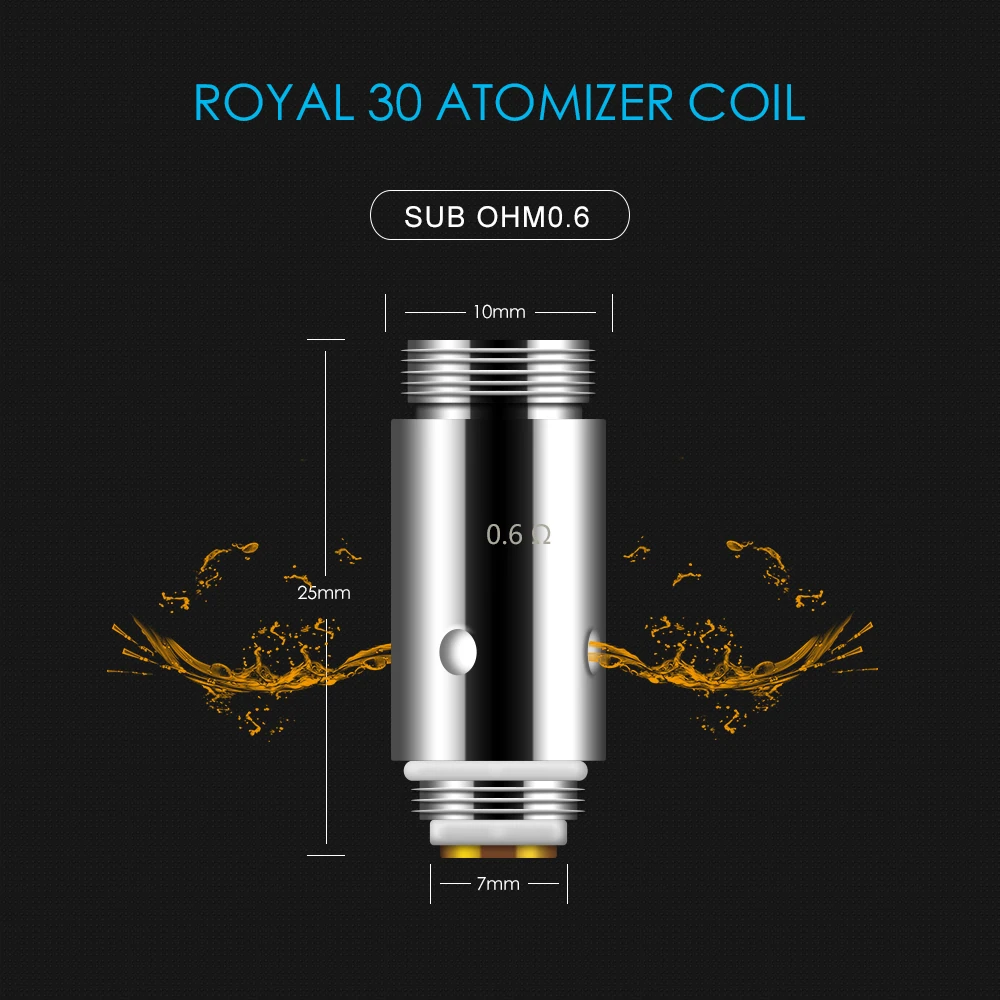 5 шт./упак. Jomo Royal 30 катушка 0.6ом электронная сигарета ядро пульверизатора