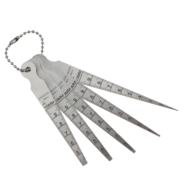 

Stainless steel 1-10mm wedge scale opening tapered gauge for drilling hole measurement tools