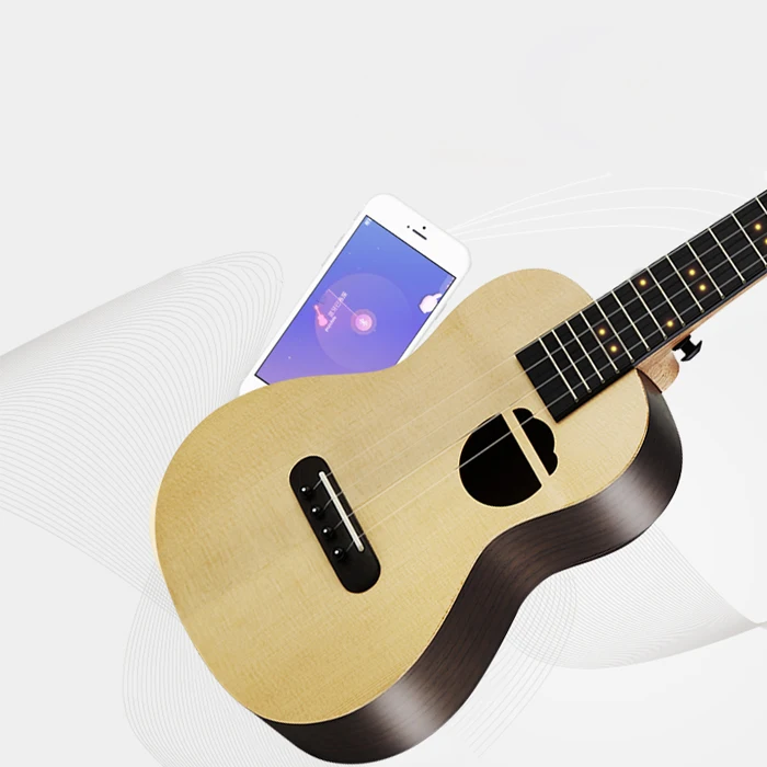 Populele S2 LED Bluetooth USB Smart Ukulele Toy For Beginners Tuition-Free Interesting Learning Toy Musical Instrument Gifts