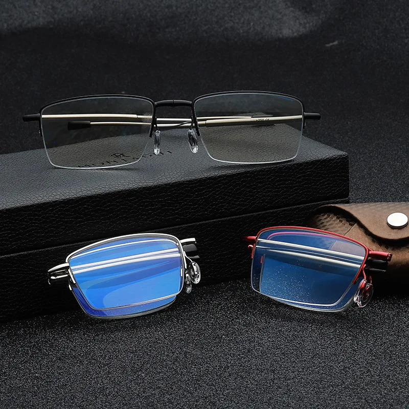 UVLAIK, прогрессивные, Мультифокальные очки для чтения, мужские, металлические, складные, анти-синий светильник, очки для женщин, близкие по рецепту