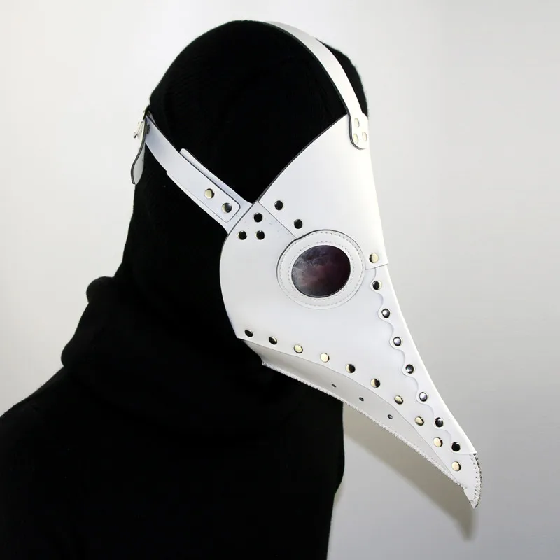 1 шт Доктор Beulenpest стимпанк маска Чумного доктора белая из искусственной кожи птицы клюв косплей маски для Хэллоуина Карнавал Костюм реквизит