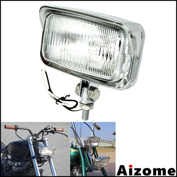 

Motorcycle Retro Front Headlight 7" Square Headlamp Lighthouse For Harley Honda Yamaha Triumph Scrambler Cafe Racer Cruiser