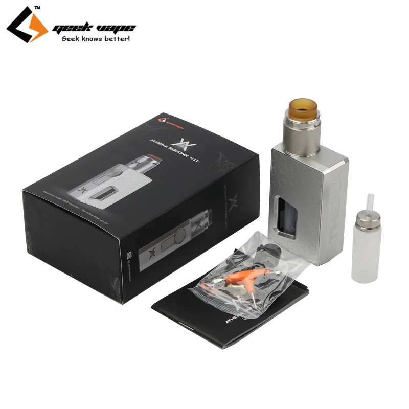 

Original GeekVape Athena Squonk Kit Mechanical Mod Vape Kit 6.5ml Squonk bottle with Squonk RDA Tank E Cigarette