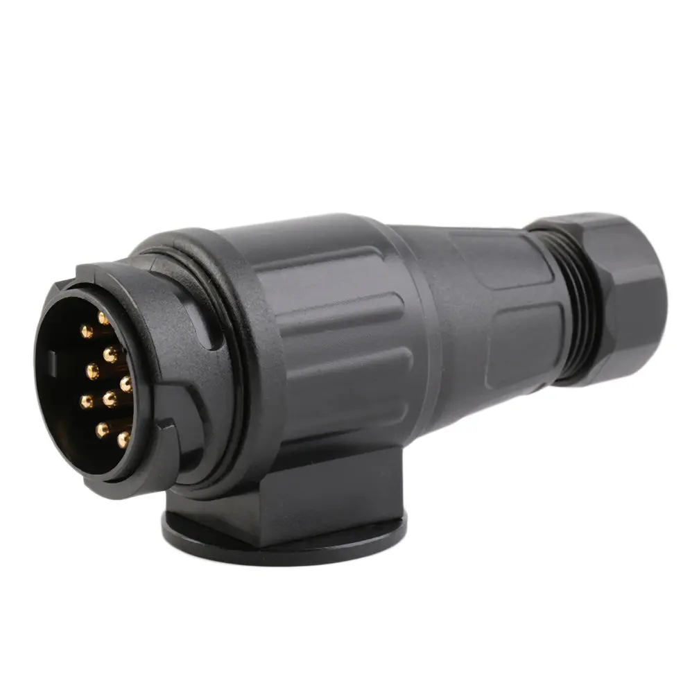 

12V Vehicle Tirol 13Pins 13-pin Trailer Plug 13Pole Connector Towing Bar Socket Plastic plug socket trailer cable 12V EU