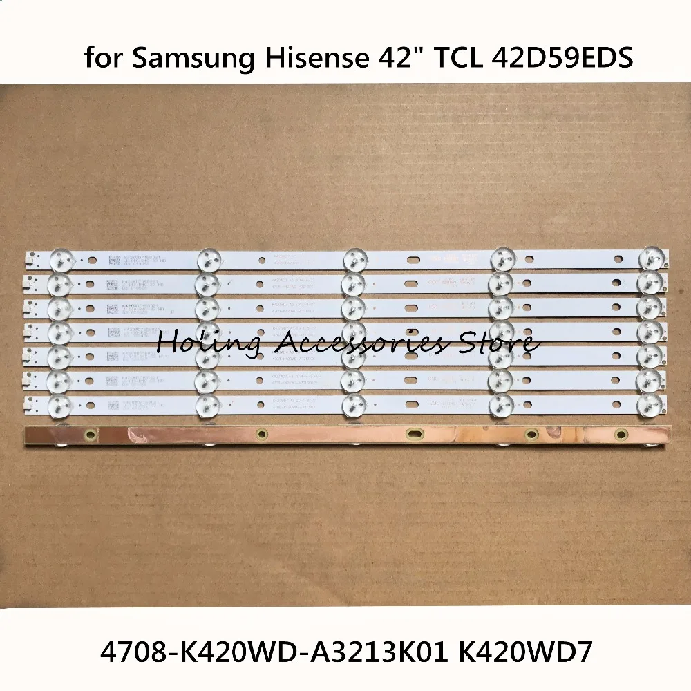 

407mm LED Backlight Lamps Strips for Samsung Hisense 42" TCL 42D59EDS 4708-K420WD-A3213K01 K420WD7