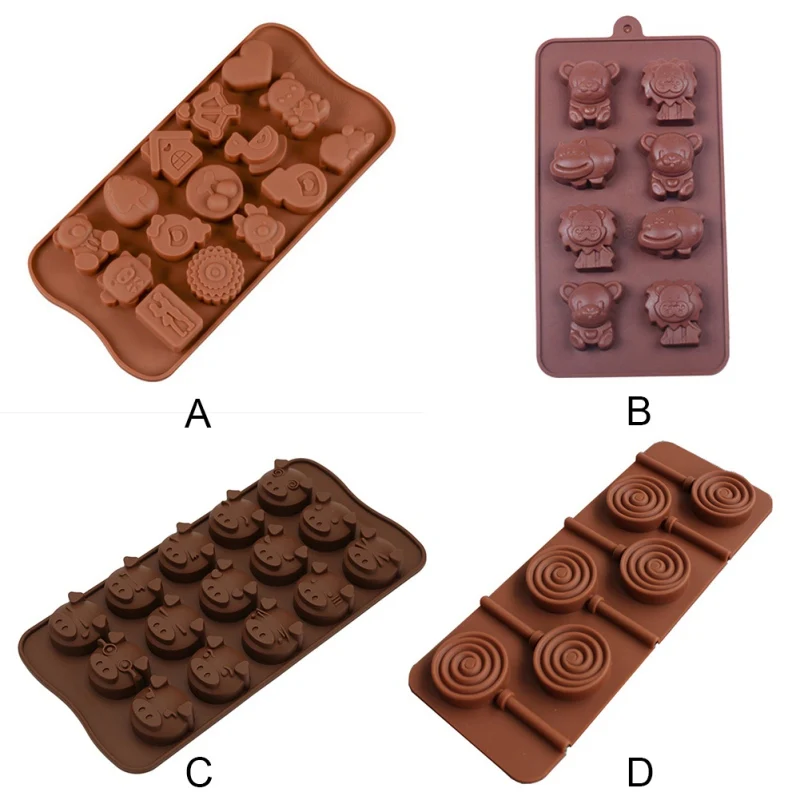 

1pcs Hippo Lion Bear Shape Silicone Mold Jelly Chocolate Soap Cake Decorating Diy Kitchenware Bakeware Baking Accessories Tools