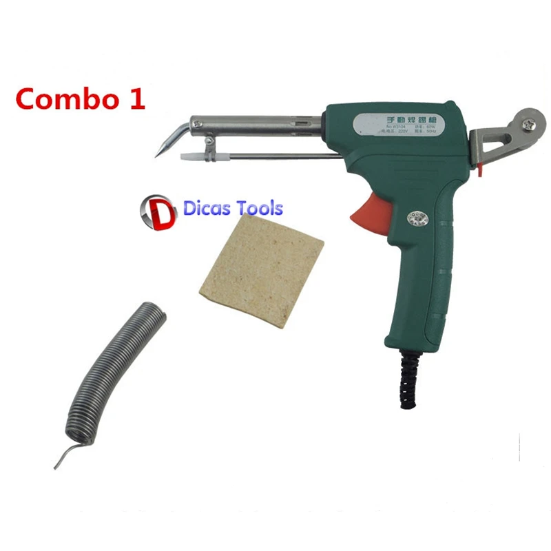 60W manual soldering gun automatic solder wire feeding tool electric soldering iron weld for