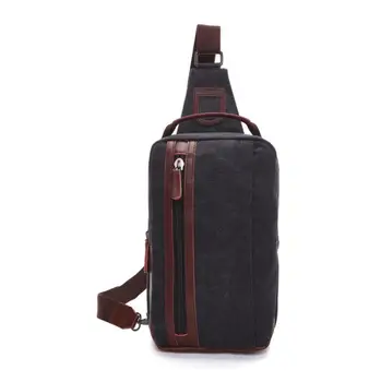 

070417 new hot man canvas chest bag male casual messenger bag