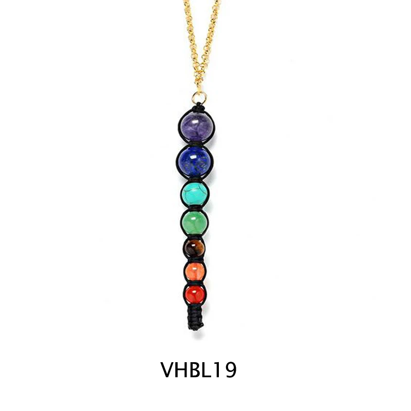Vicky-домашнее ювелирное изделие с эфирным маслом чакра Лава браслет с глиной 6 мм-8 мм круглый аромашарик браслет духи браслет - Окраска металла: VHBL19