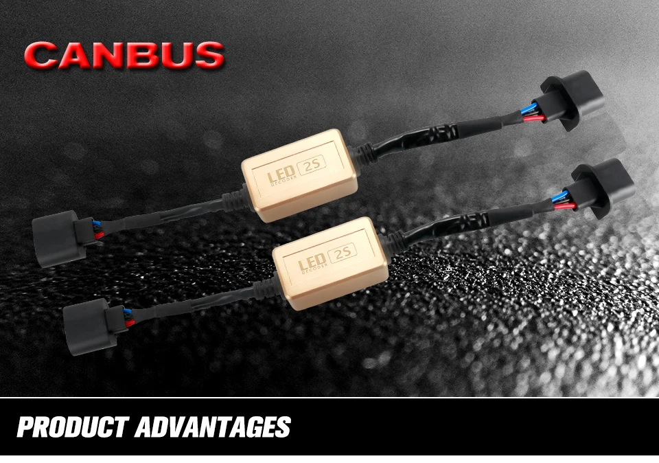 Aceersun LED Car headlight canbus Wiring Harness Adapter H4 H7 H11 H1 9004 9005 9006 9007 9012 Fanless Mini For Volkswagen Ford  (1)