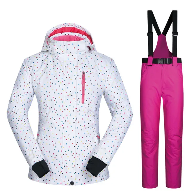 Women Ski Suit Jacket And Pants Windproof Waterproof Winter Jacket