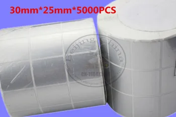 

heat transfer label printers handmade sticker 30 * 25mm * 5000Pcs waterproof PET matt silver blank paper tags barcode stickers