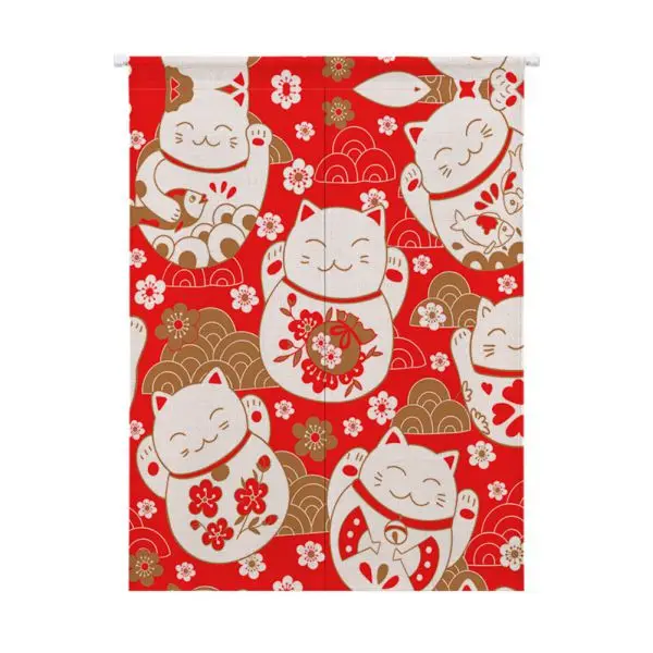 Для украшения дома Maneki Neko/Lucky Cat Дизайн хлопок и лен японский стиль Норен Дверной Занавес подвесной гобелен - Цвет: A3