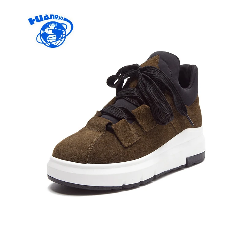 

HUANQIU Zapatillas Deportivas Mujer Chaussure Femme Scarpe Donna Sportive Female Fashion Shoes Winter Brown Black Gray 35-40#